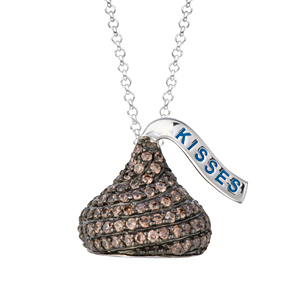 Brown Diamond Hershey Kiss Pendant