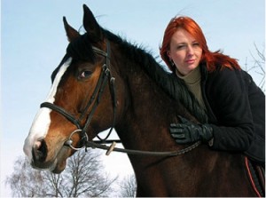 Lady Rider on horse