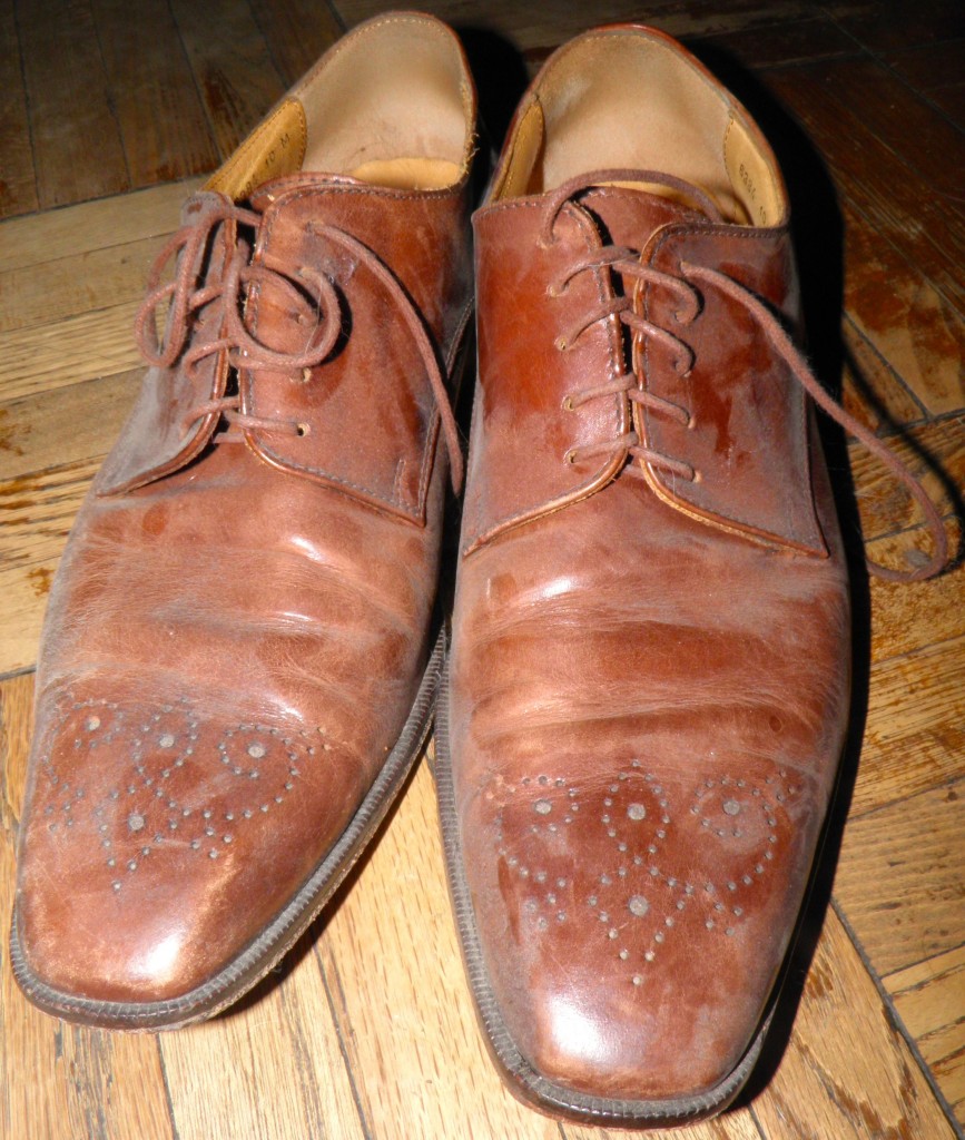 Hubby's shoes in need of a makeover