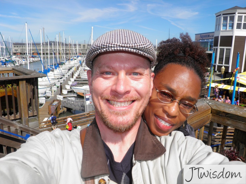 With my hubby in San Francisco at Fishermen's Wharf.