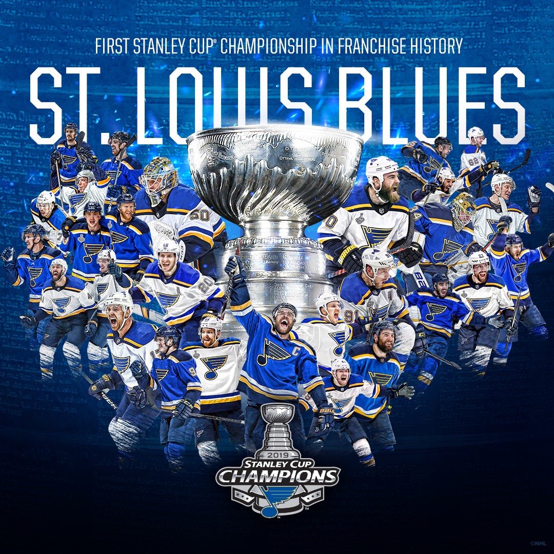 The Saint Louis Blues Are The Stanley Cup Champions! Bubbling with